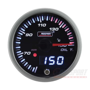 Prosport JDM Series 52mm - Oil Temp Gauge with Waterproof Sensor 