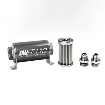 DeatschWerks In-Line Fuel Filter Kit -8AN 5 Micron 110mm