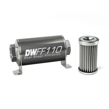 DeatschWerks In-Line Fuel Filter Kit -10AN Female 5 Micron 110mm
