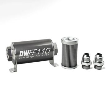 DeatschWerks In-Line Fuel Filter -10AN 40 Micron 110mm