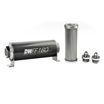 DeatschWerks In-Line Fuel Filter Kit -6AN 5 Mircon 160mm