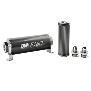 DeatschWerks In-Line Fuel Filter Kit -8AN 40 Micron 160mm