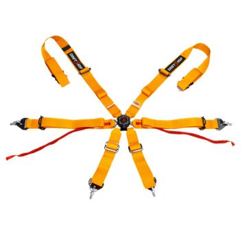 DriftShop 6 Point Harness Orange FIA Approved 8853