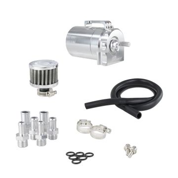 Oil Catch Tank JRspec 350ml s nátrubky 6 8 10mm a filtrem