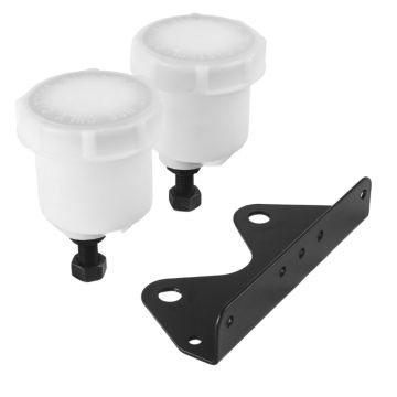 Dvě nádržky na kapalinu s držákem RacingPedalBoxes