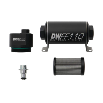 DWFFR-X 110mm regulátor tlaku paliva s filtrem 10 mikronů DeatschWerks