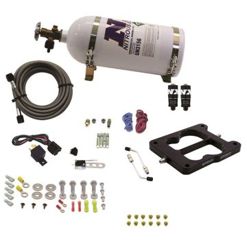 Q-Jet Holley Spreadbore Hitman Nitrous System 100-150-200Hp with 10Lb Bottle Nitrous Express NX 40080-10