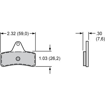 Brzdové desky Wilwood 150-5602K CM Composite Metallic 4308 Power Sports Industrial Pads .30