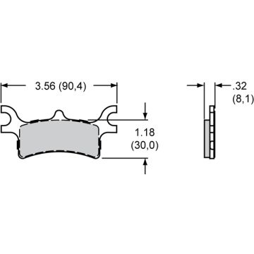 Brzdové desky Wilwood 150-7192K CM Composite Metallic 4508 Power Sports Industrial Pads .32