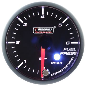 Prosport Fuel Pressure Indicator Stepper Motor Peak series 52mm Zelená