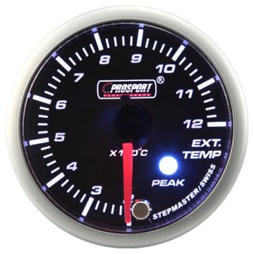 Budík EGT Prosport série Stepper Motor Peak 52mm Modrý