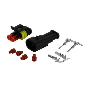 Złącze Superseal 2-pinowe kpl gniazdo + wtyczka