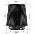 Vzduchový kuželový filtr FMIC.Pro délka 100mm montážní průměr 76mm Červený-7