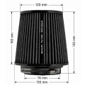 Vzduchový kuželový filtr FMIC.Pro délka 100mm montážní průměr 76mm černý-7