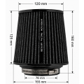 Vzduchový kuželový filtr FMIC.Pro délka 125mm montážní průměr 76mm Modrý-6