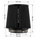 Kuželový vzduchový filtr FMIC.Pro délka 125mm montážní průměr 89mm Červený-7