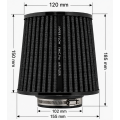 Kuželový vzduchový filtr FMIC.Pro délka 150mm montážní průměr 102mm Červený-7