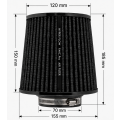 Kuželový vzduchový filtr FMIC.Pro délka 150mm montážní průměr 70mm Červený-7