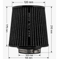 Kuželový vzduchový filtr FMIC.Pro délka 175mm montážní průměr 102mm Červený-7