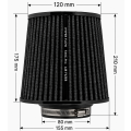 Vzduchový kuželový filtr FMIC.Pro délka 175mm montážní průměr 80mm Modrý-6