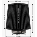 Vzduchový kuželový filtr FMIC.Pro délka 175mm montážní průměr 89mm Modrý-6