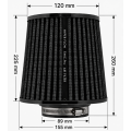 Kuželový vzduchový filtr FMIC.Pro délka 225mm montážní průměr 89mm černý-7