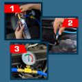 Přípravek CarFix 5v1 pro doplnění klimatizace R134a 235ml + hadice s manometrem-4