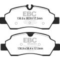 DPX2222 Brake Pads ULTIMAX2 EBC Brakes for Ford COMMERCIAL Transit 4th Gen 310 Transit 4th Gen 350 Transit 4th Gen 430 Transit 4th Gen 470 Transit Custom 330