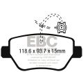 DP42258R Brake Pads YELLOWSTUFF EBC Brakes for MASERATI Ghibli M157 Quattroporte M156 MASERATI Ghibli Quattroporte