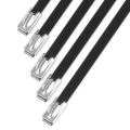 Nuke Performance Stainless Steel Locking Ties 4.6mm x 200mm 5pcs Black-2