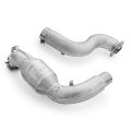 Downpipe with heat shield and catalytic converters for Mercedes-AMG A35 GPF W177 4MATIC OBD with GPF OFF 200 cpsi