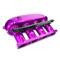 Billet Aluminum Intake Manifold V2 without Flap Delete Kit with Fual Rail RTMG Performance for 1.8 2.0 TSI TFSI EA888 Gen 3 Purple