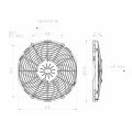Axiální sací ventilátor SPAL 12V VA10-AP10/C-61A 305 MM