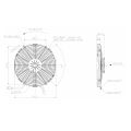 Axiální tlačný ventilátor SPAL 12V VA13-AP51/C-35S 330 MM