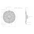 Axiální tlačný ventilátor SPAL 12V VA18-AP71/LL-42S BT KS 385 MM