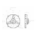 Axiální tlačný ventilátor SPAL 12V VA26-AP70/LL-60S 280 MM