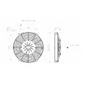 Axiální tlačný ventilátor SPAL 12V VA07-AP12/C-58S 225 MM