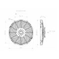 Axiální tlačný ventilátor SPAL 12V VA09-AP50/C-54S 280MM
