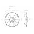 Axiální tlačný ventilátor SPAL 12V VA01-AP70/LL-36S 305 MM