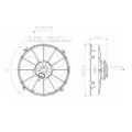 Axiální sací ventilátor SPAL 12V VA01-AP90/LL-66A