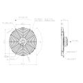 Axiální tlačný ventilátor SPAL 12V VA13-AP70/LL-63S