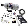 Dual 4150 Conventional Plate System Gasoline Stage 6 50-300Hp with 10Lb Bottle Nitrous Express NX 30240-10