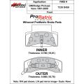 Brzdové desky Wilwood 150-D0459K PM ProMatrix D459 Street Performance Racing Pads .78