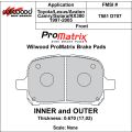 Brzdové desky Wilwood 150-D0707K PM ProMatrix D707 Street Performance Racing Pads .67