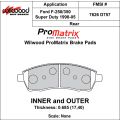 Brzdové desky Wilwood 150-D0757K PM ProMatrix D727 Street Performance Racing Pads .685