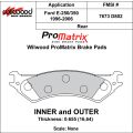 Brzdové desky Wilwood 150-D0802K PM ProMatrix D802 Street Performance Racing Pads .655