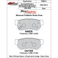 Brzdové desky Wilwood 150-D0813K PM ProMatrix D813 Street Performance Racing Pads .59