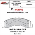 Brzdové desky Wilwood 150-D0824K PM ProMatrix D824 Street Performance Racing Pads .70
