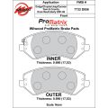 Brzdové desky Wilwood 150-D0856K PM Promatrix D856 Street Performance Racing Pads .69