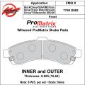 Brzdové desky Wilwood 150-D0882K PM ProMatrix D882 Street Performance Racing Pads .66
